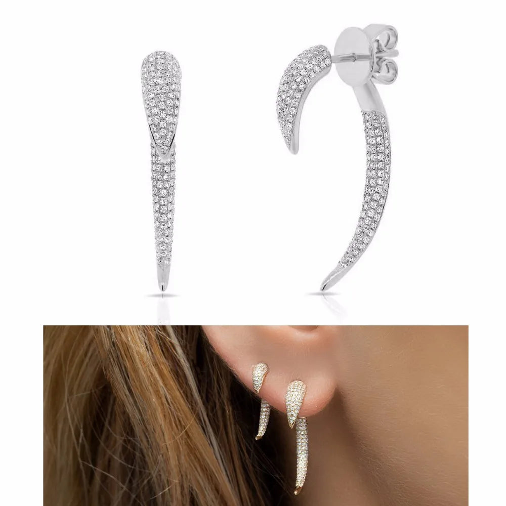 Women’s Punk Rivet Spike Earrings
