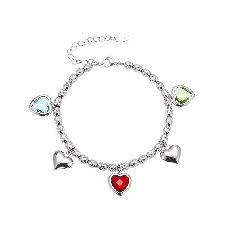 Nivora Stainless Steel Heart Bracelet