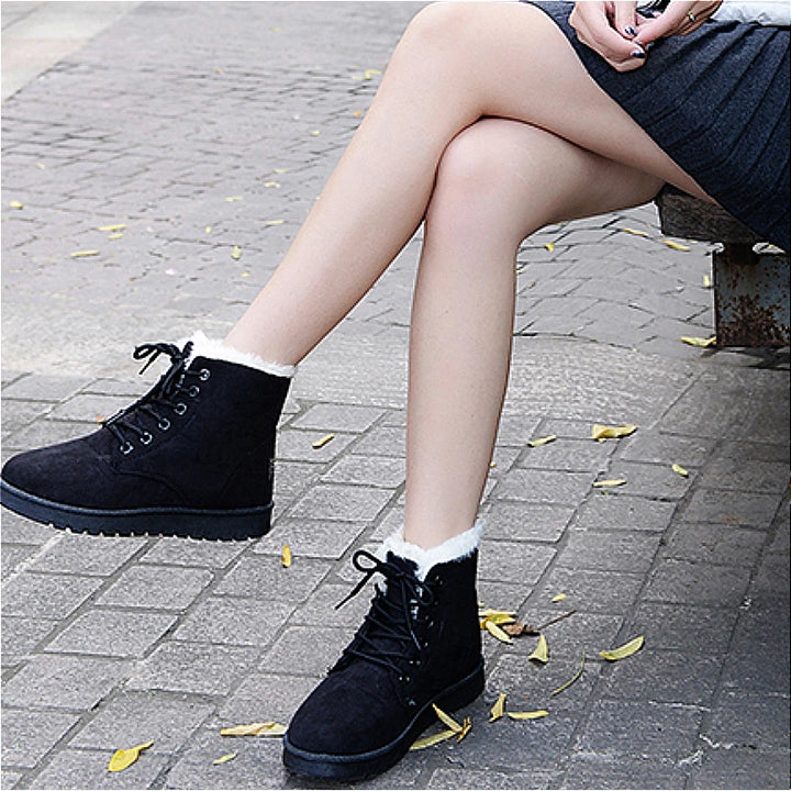 Women’s Autumn Winter Cross Belt Short Boots