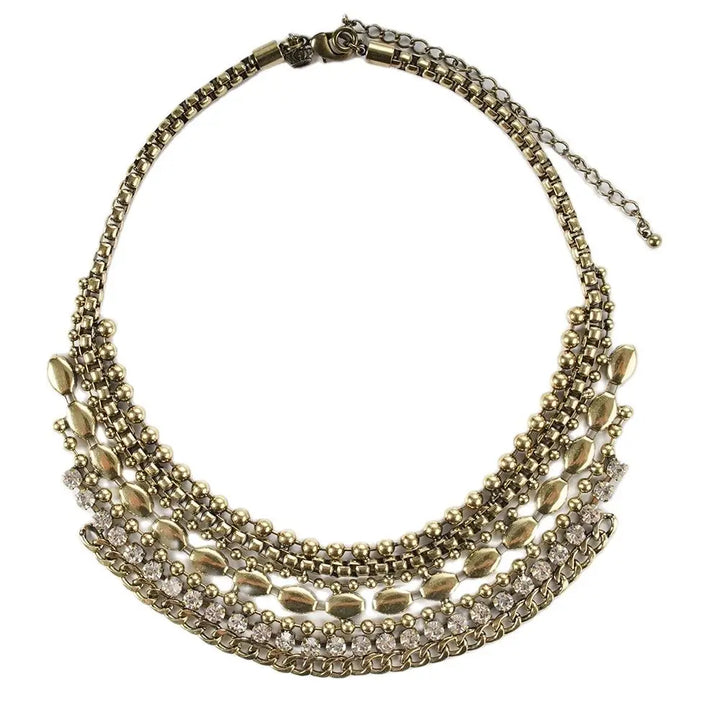 Bohemian Green Floral Tassel Necklace