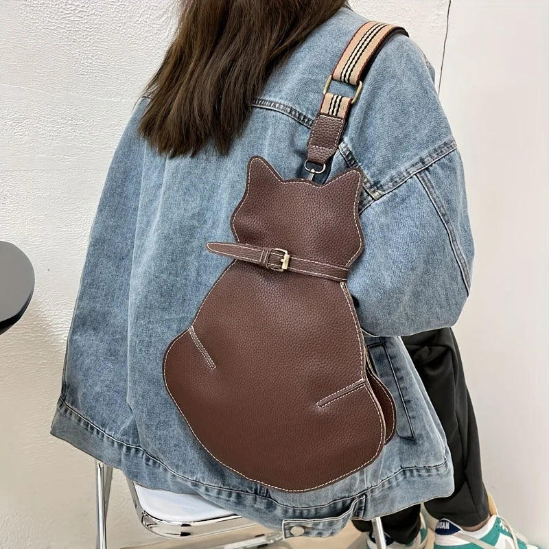 Women’s Cat-Shaped PU Crossbody Bag