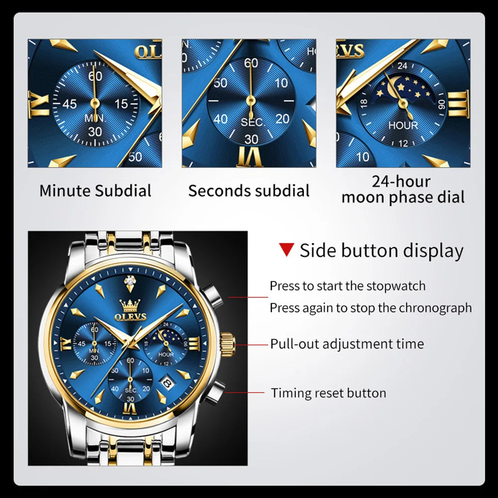 OLEVS 3639 Luxury Quartz Watch