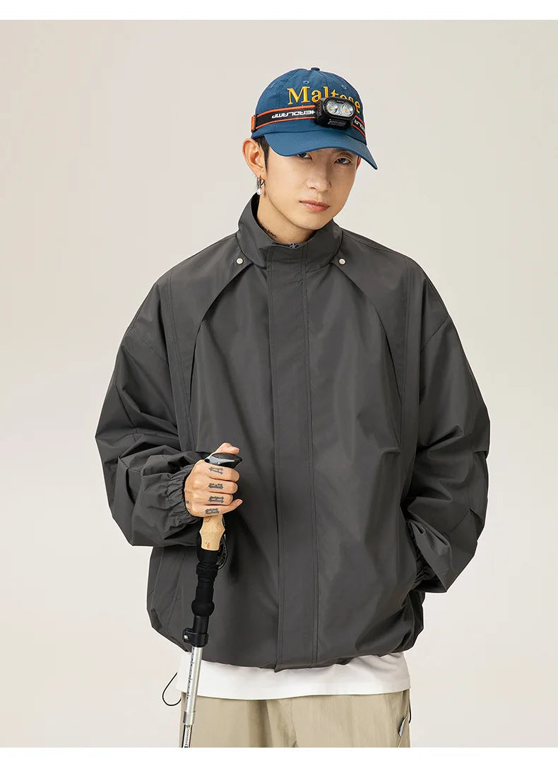 Water-Repellent Stand-Collar Outdoor Jacket