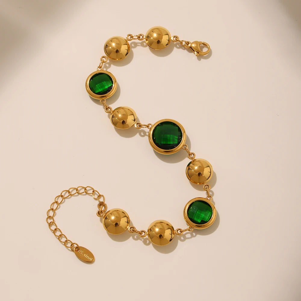 Women’s Stainless Steel Beaded Bracelet