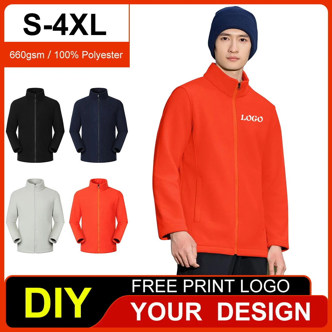 Men’s Thick Warm Polar Fleece Jacket