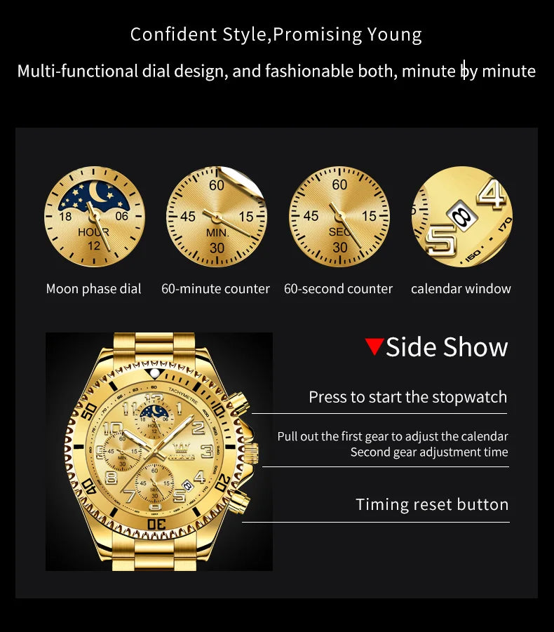 OLEVS 2926 Gold Luxury Men’s Watch