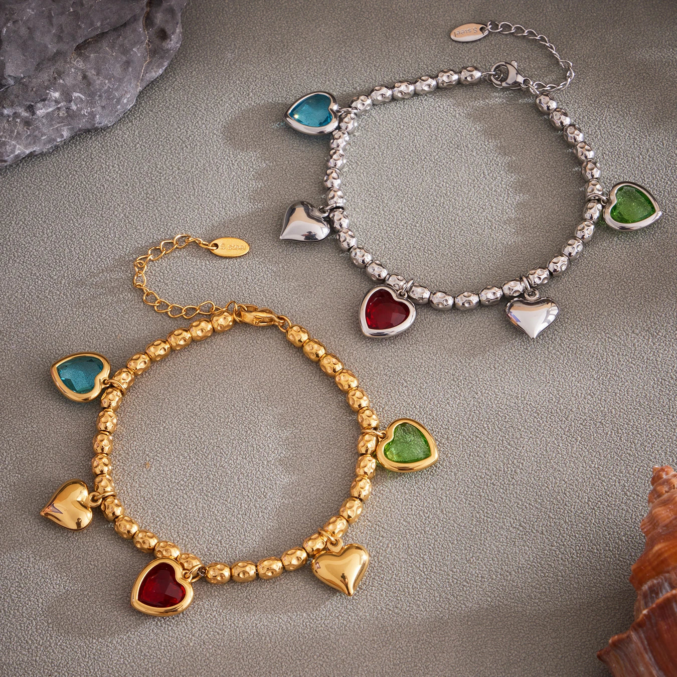 Nivora Stainless Steel Heart Bracelet