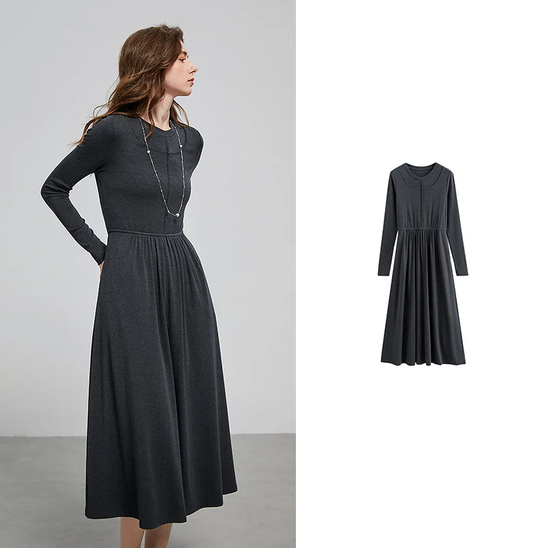 Spring Black Two-Piece Dress