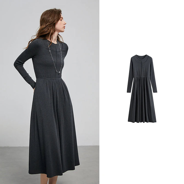 Spring Black Two-Piece Dress