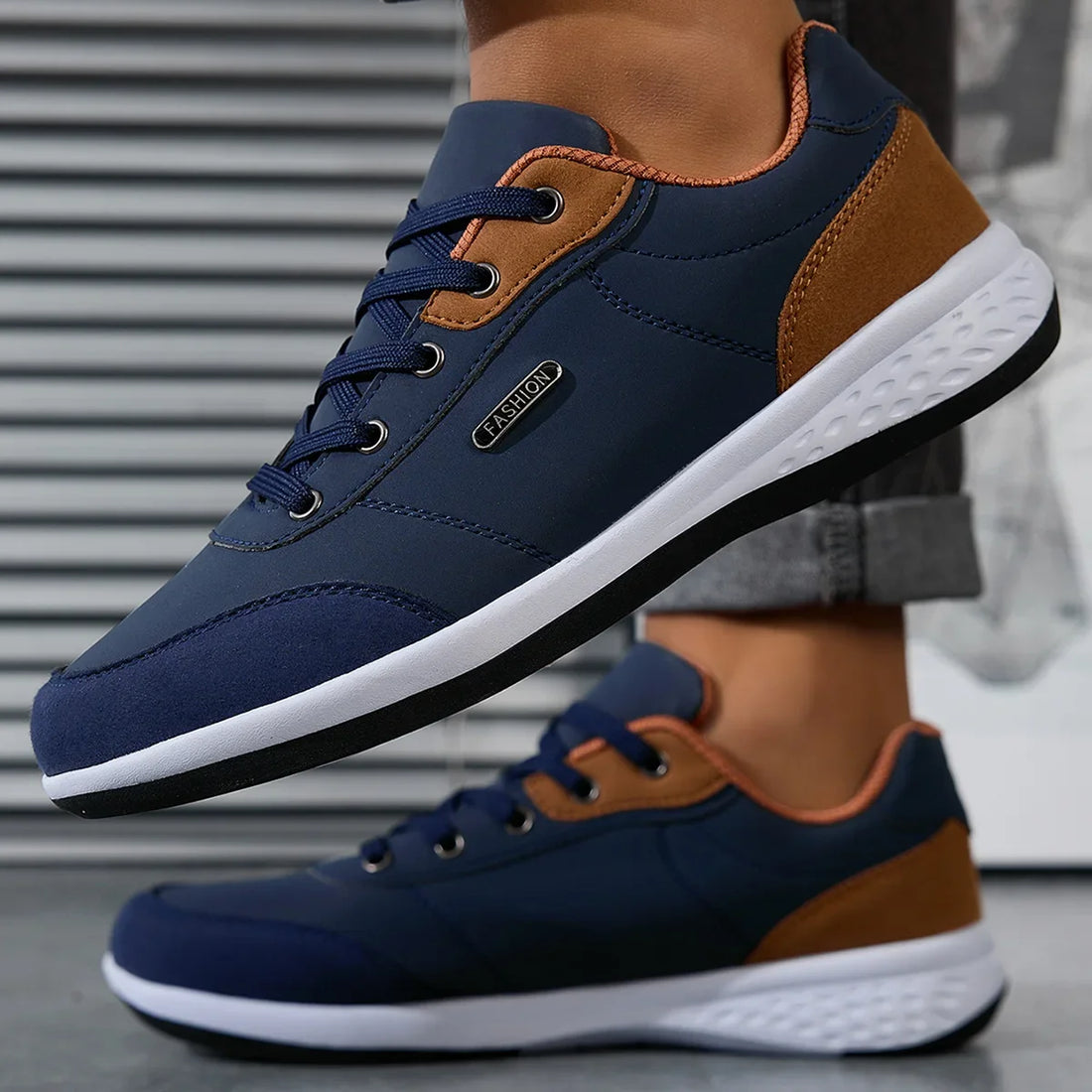 Men’s Waterproof Walking Leather Sneakers 2025