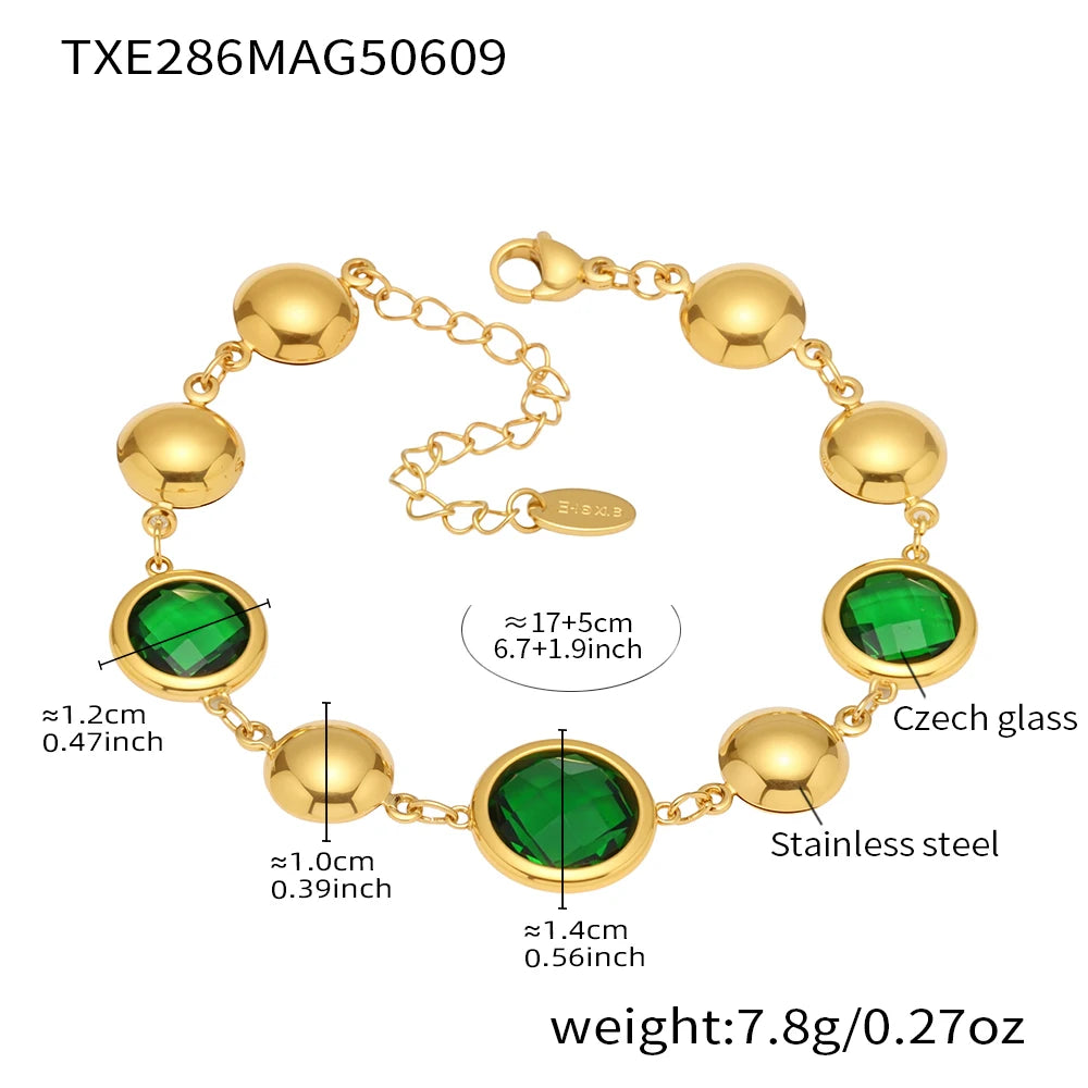 Women’s Stainless Steel Beaded Bracelet