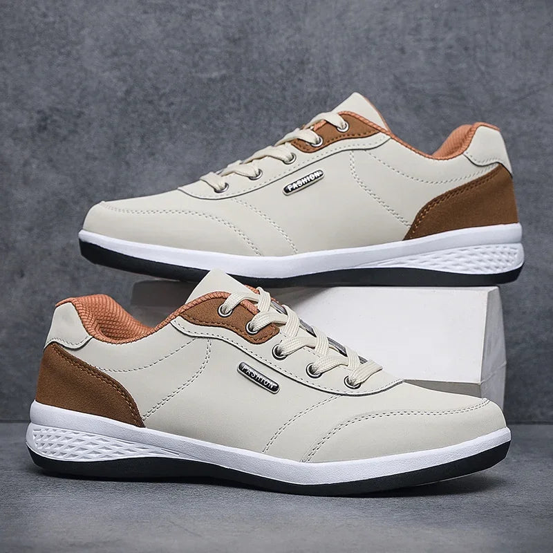 Men’s Waterproof Walking Leather Sneakers 2025