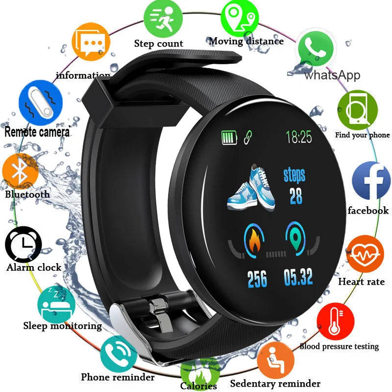 D18 Smartwatch, Men & Women