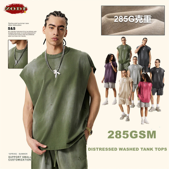 Men & Unisex Summer Washed Tank Top