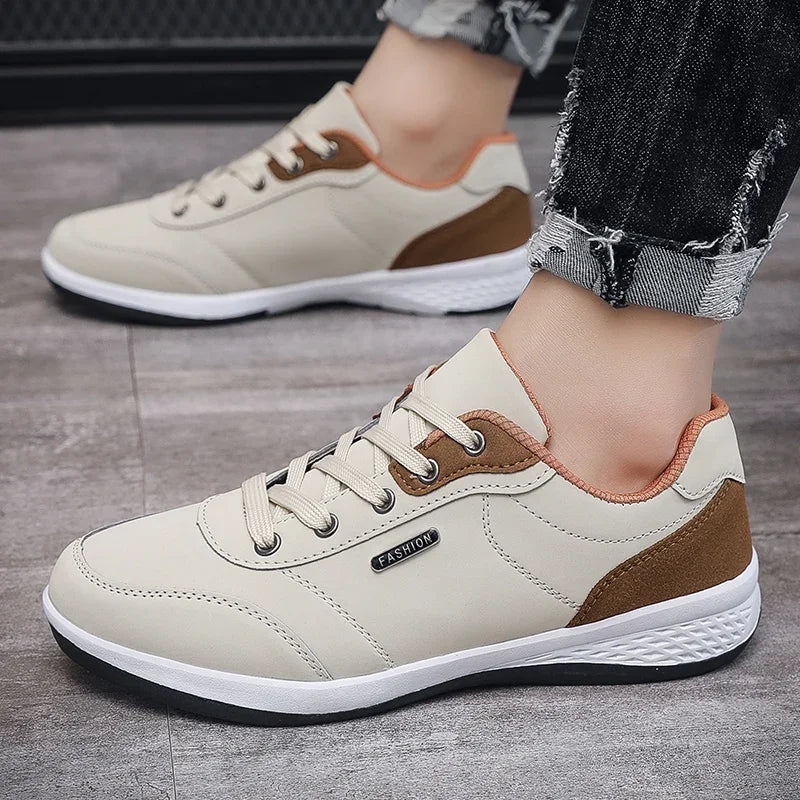 Men’s Waterproof Walking Leather Sneakers 2025