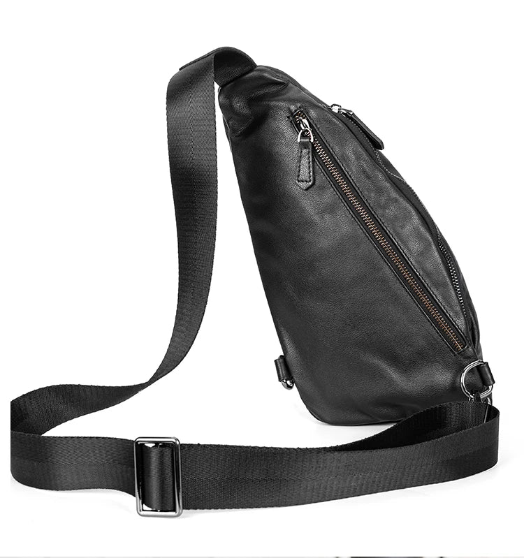 Men’s Leather Chest Pack Messenger Bag