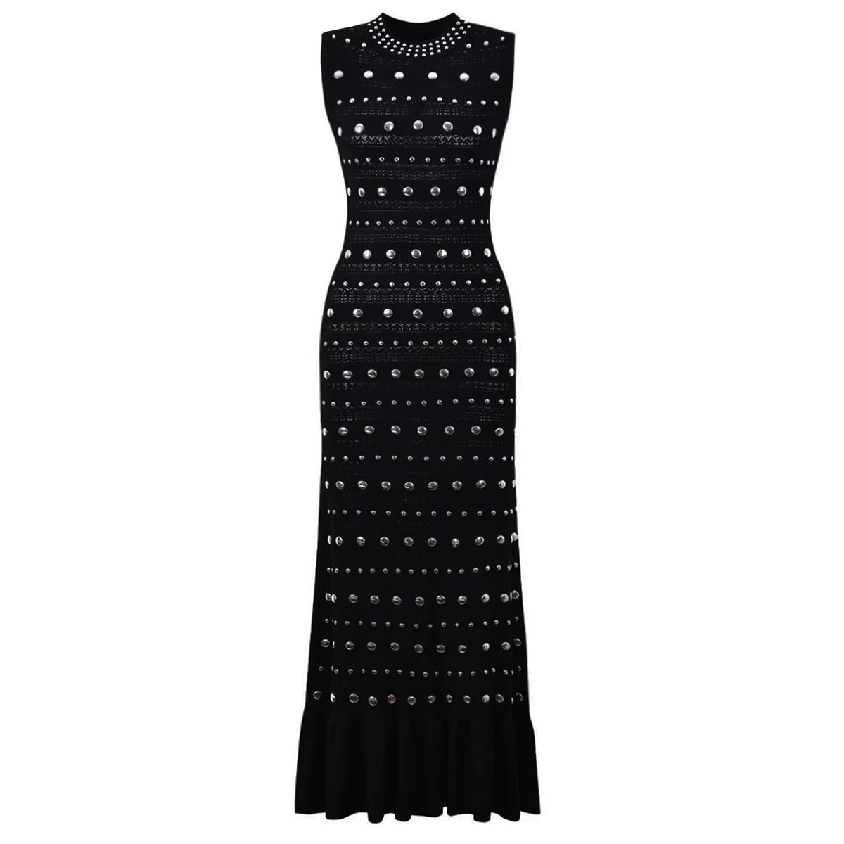 Luxury Sleeveless Round Neck Slim Dress