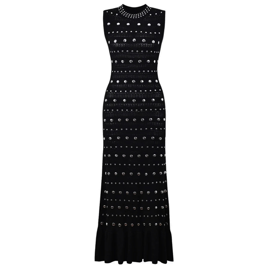 Luxury Sleeveless Round Neck Slim Dress