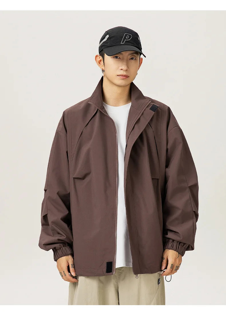 Water-Repellent Stand-Collar Outdoor Jacket