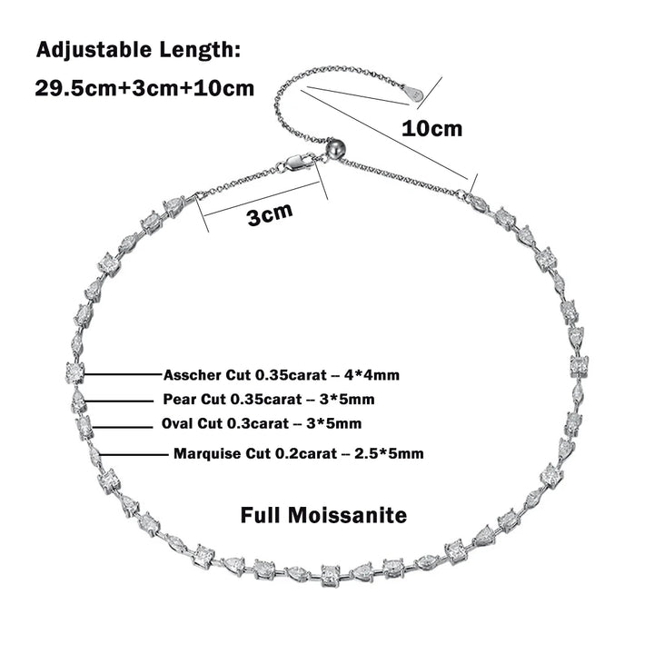 Women’s Full Moissanite Necklace Choker