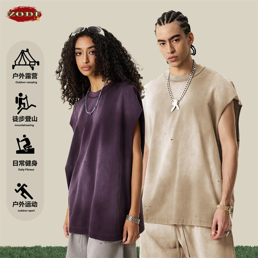 Men & Unisex Summer Washed Tank Top