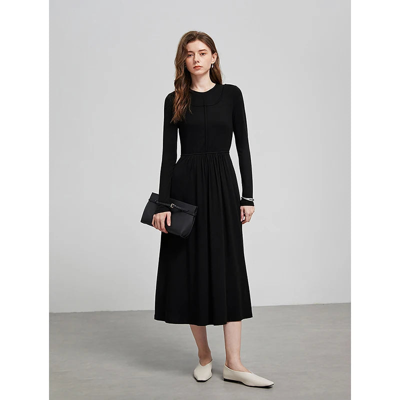 Spring Black Two-Piece Dress