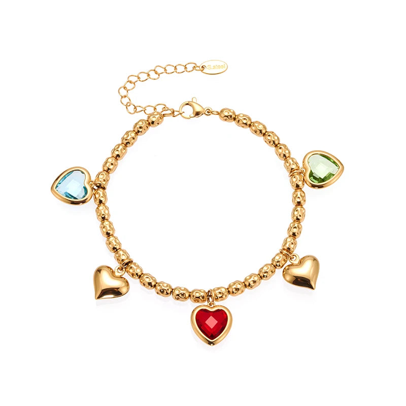 Nivora Stainless Steel Heart Bracelet
