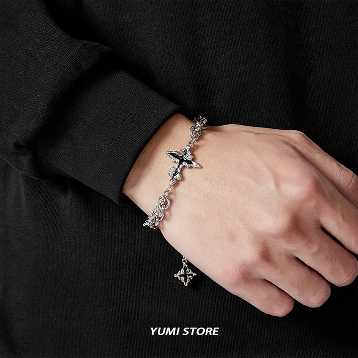 Retro Flame Cross Bracelet