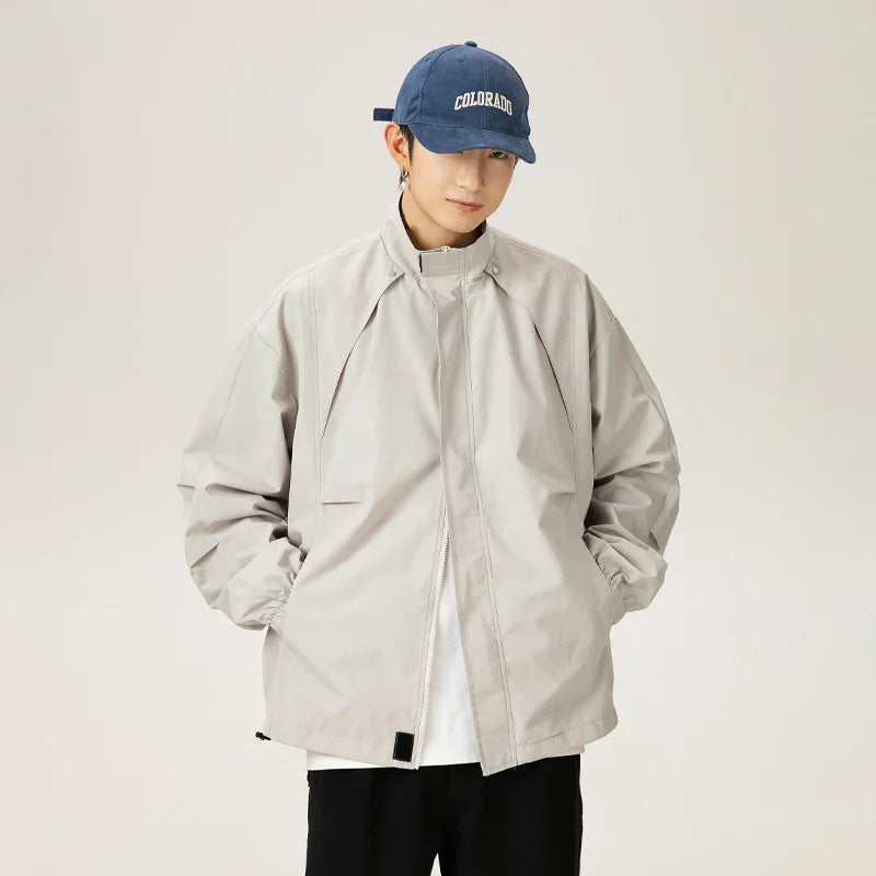Water-Repellent Stand-Collar Outdoor Jacket