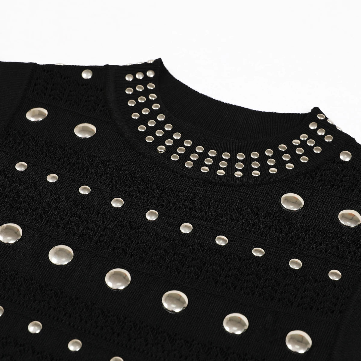 Luxury Sleeveless Round Neck Slim Dress