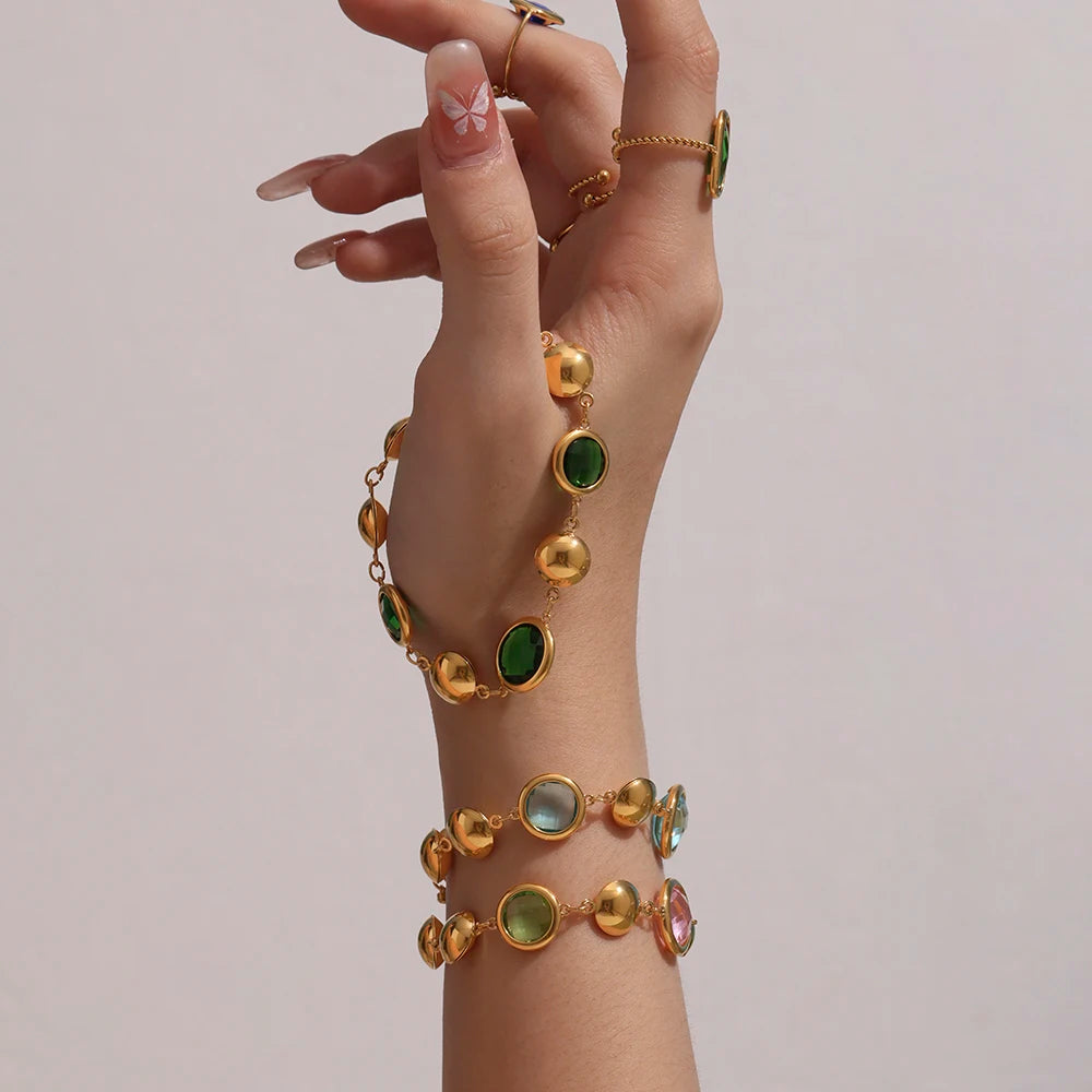 Women’s Stainless Steel Beaded Bracelet