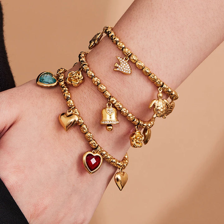 Nivora Stainless Steel Heart Bracelet