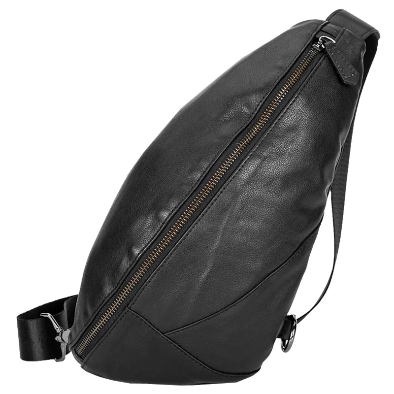 Men’s Leather Chest Pack Messenger Bag