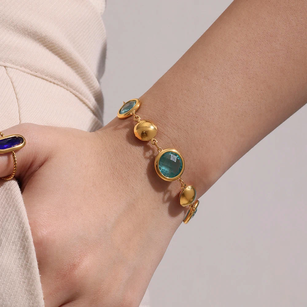 Women’s Stainless Steel Beaded Bracelet