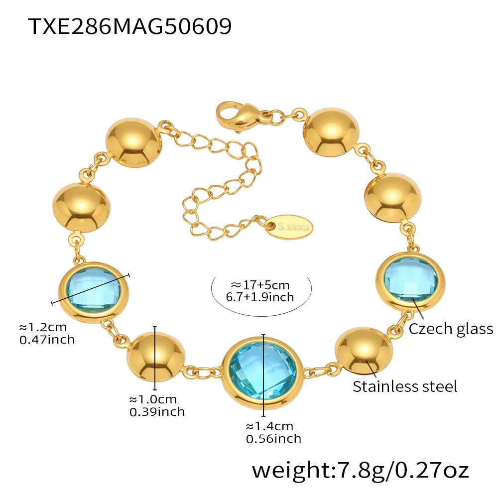 Women’s Stainless Steel Beaded Bracelet