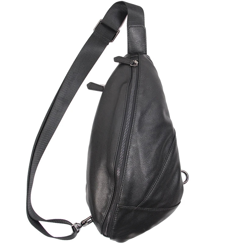 Men’s Leather Chest Pack Messenger Bag