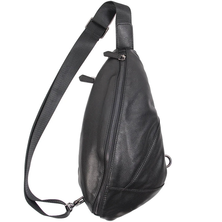 Men’s Leather Chest Pack Messenger Bag