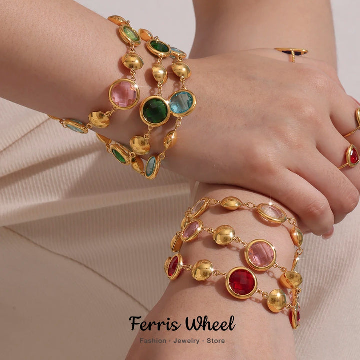 Women’s Stainless Steel Beaded Bracelet