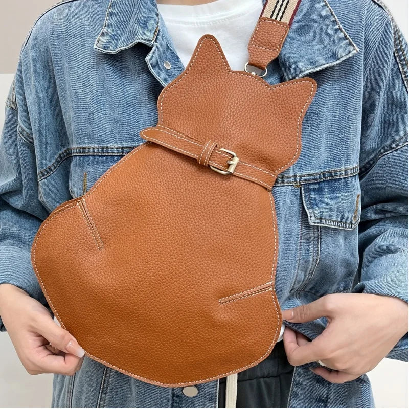 Women’s Cat-Shaped PU Crossbody Bag