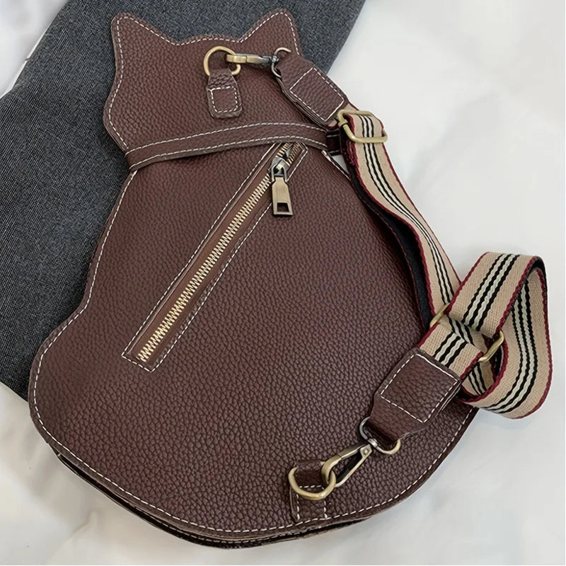 Women’s Cat-Shaped PU Crossbody Bag